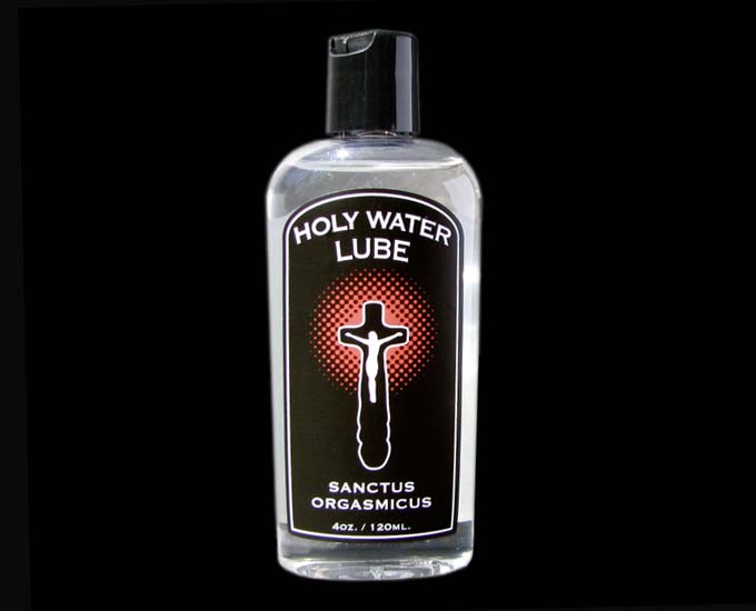 A bottle of Holy Water Lube comes with each toy. 