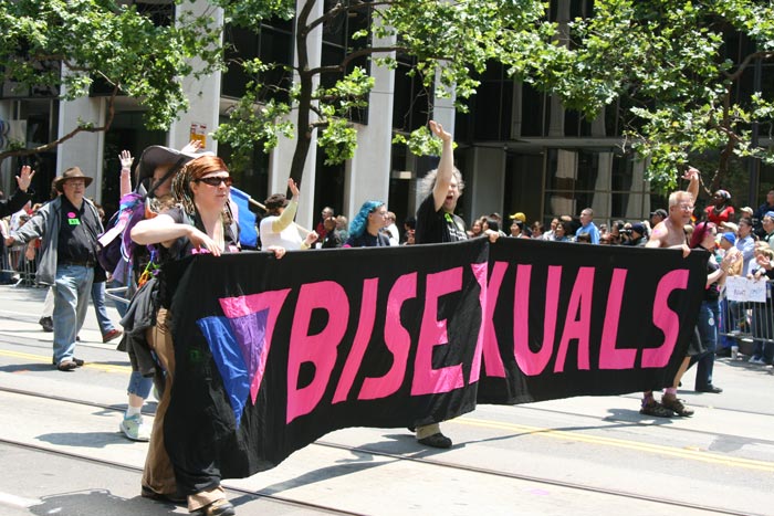 Bisexual contingent in 2008 San Francisco Pride Parade | Caitlin Childs, Creative Commons 2008
