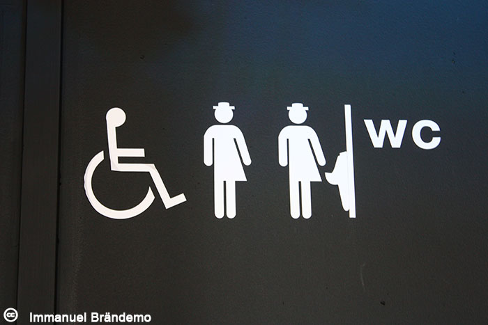 A gender-neutral WC sign from Stockholm.  Flickr  / Creative Commons