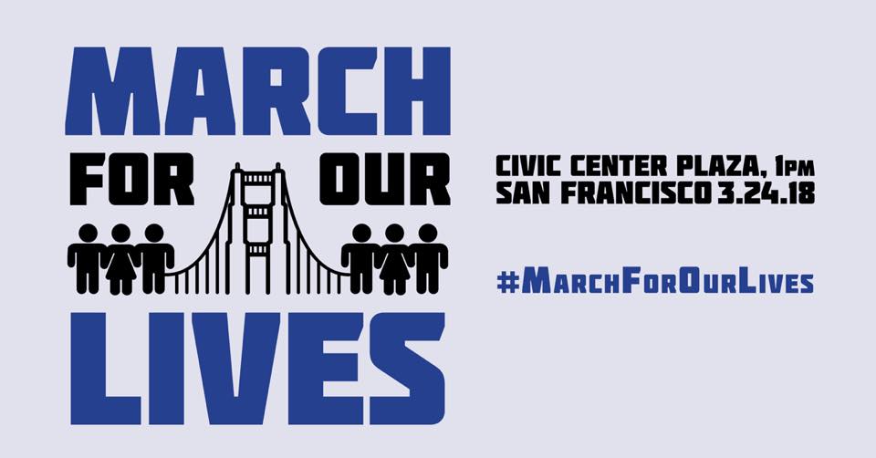 March for Our Lives logo with event info